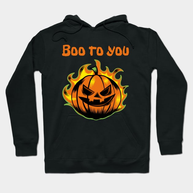 Boo to you Halloween Hoodie by lostboysfly